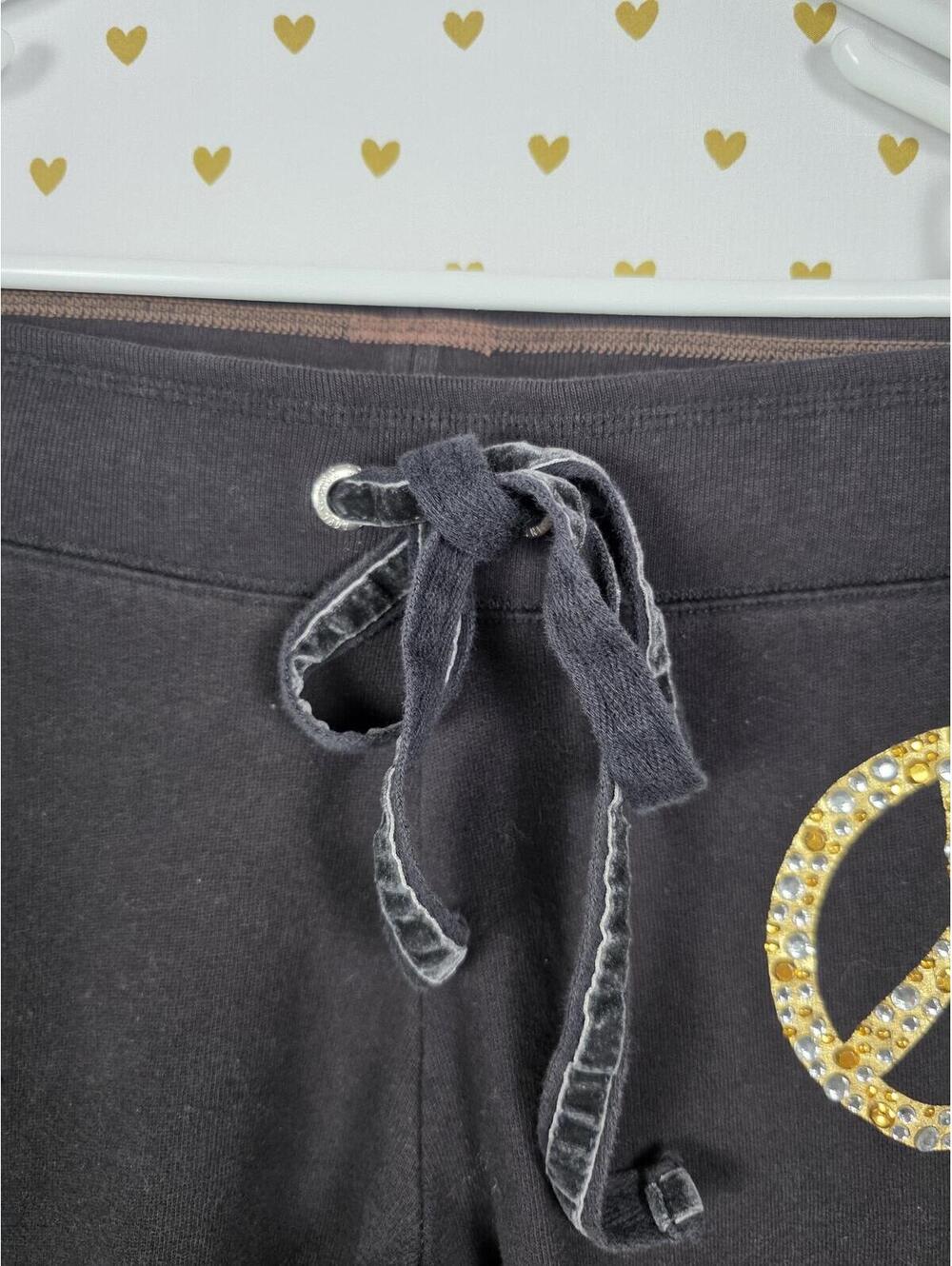 Victorias Secret PINK VINTAGE y2k Gold BLING Studded Joggers Sweatpants XS - Picture 4 of 10